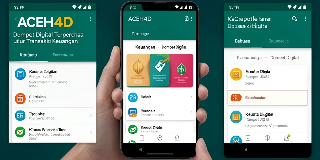 Tampilan utama antarmuka aplikasi Dompet Digital ACEH4D