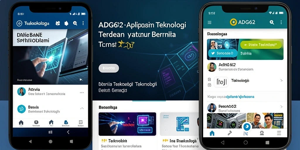 Antarmuka ADG62 menampilkan berita teknologi terbaru dengan rapi.