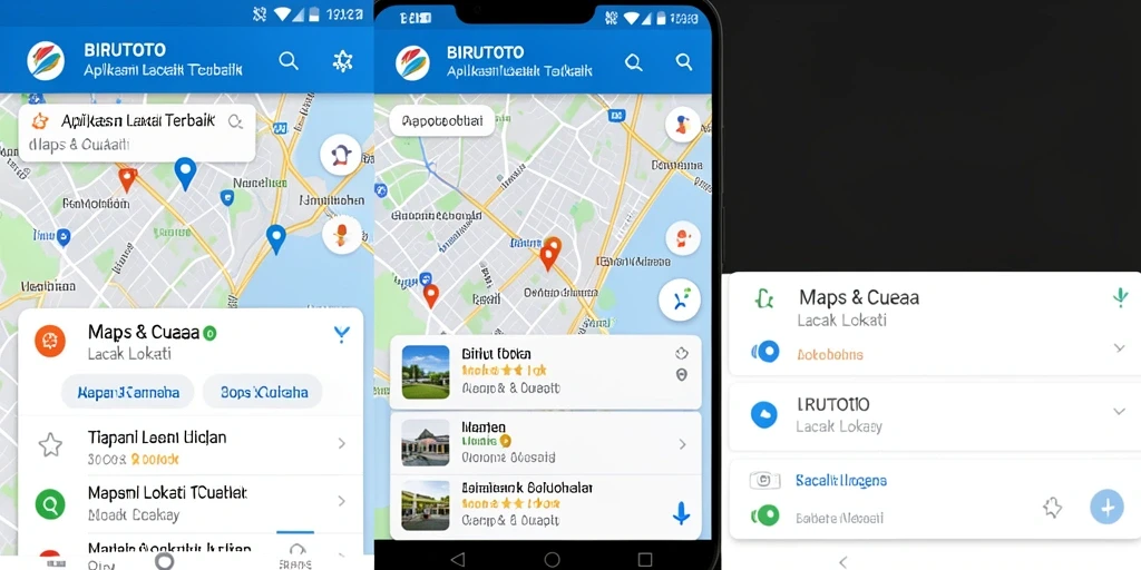 Antarmuka BIRUTOTO menampilkan peta dengan lokasi real-time.