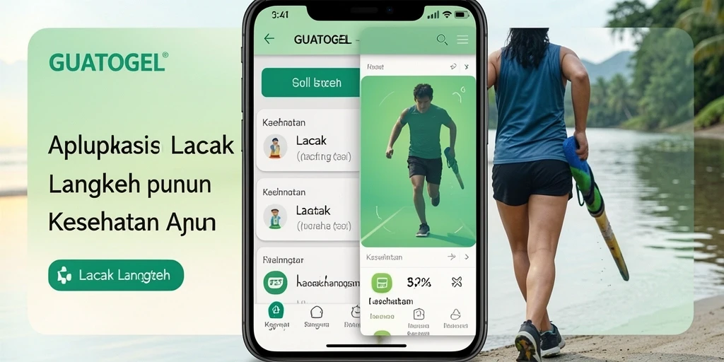 Antarmuka canggih GUATOGEL untuk pelacakan langkah.