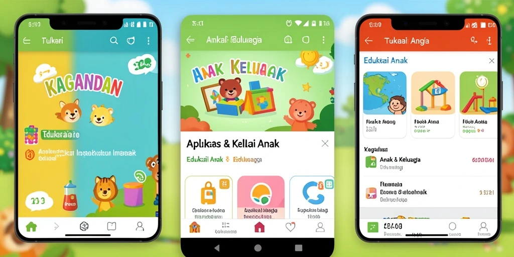 Antarmuka KAGANDAN yang menarik dan edukatif untuk anak-anak.