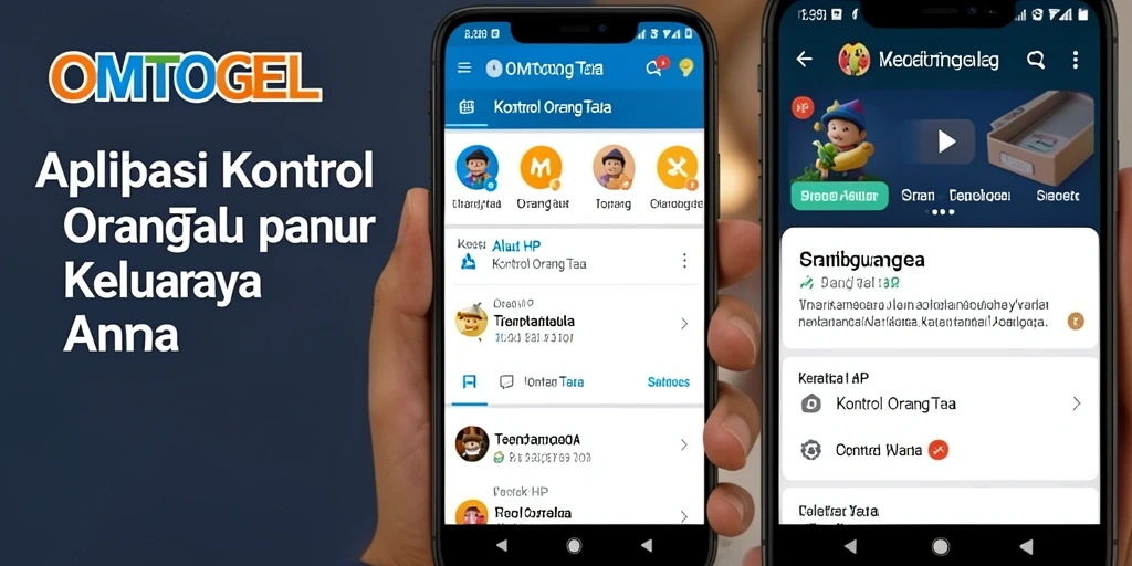 Tampilan antarmuka OMTOGEL yang intuitif untuk kontrol orang tua.