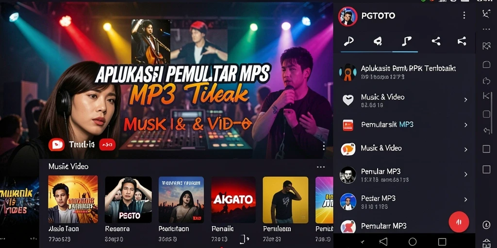 Tampilan antarmuka PGTOTO menunjukkan pengalaman Pemutar MP3 yang menarik.