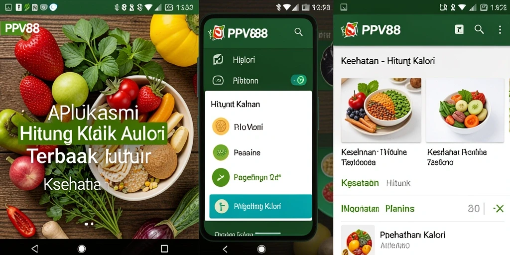 Tampilan antarmuka aplikasi PPV88 yang memudahkan hitung kalori.