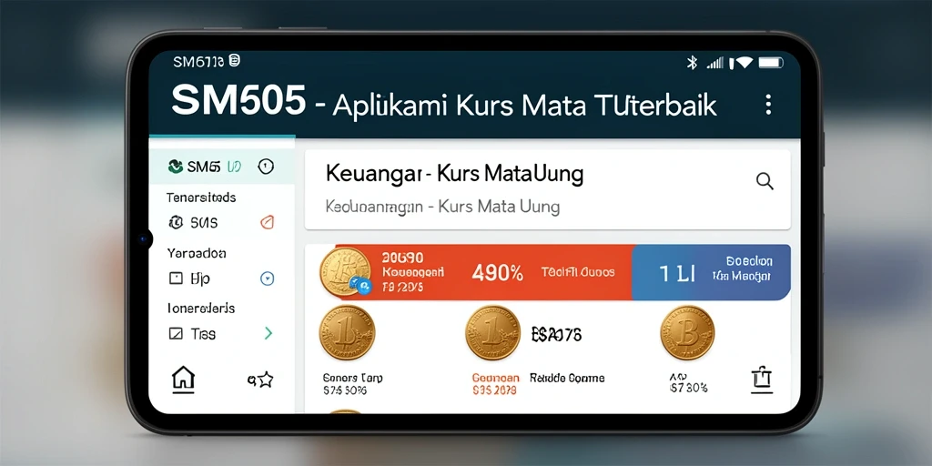 Tampilan antarmuka aplikasi Kurs Mata Uang SM605 yang informatif dan menarik.