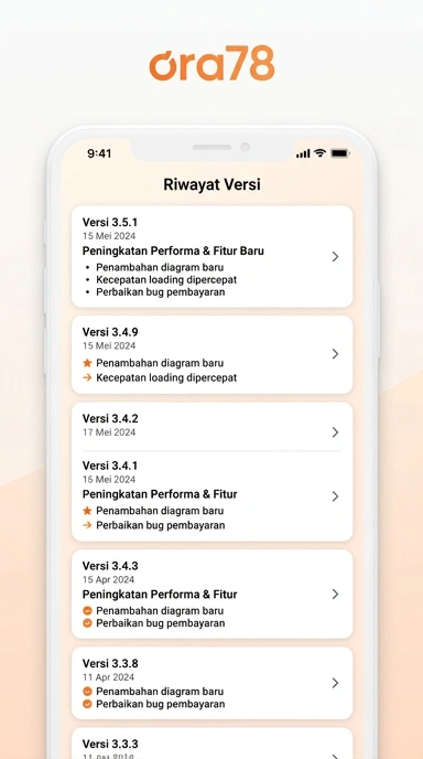 Riwayat Versi ora78 untuk Pengguna Android